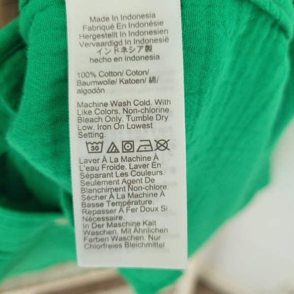J Crew 100% Cotton NWT Double Gauze Button Up Shirt Kelly Green Sz M - Picture 7 of 10